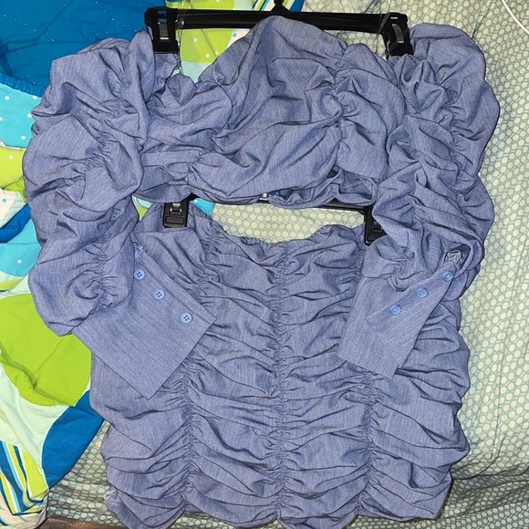 Akira Blue Jean Crop Top - Picture 5 of 5